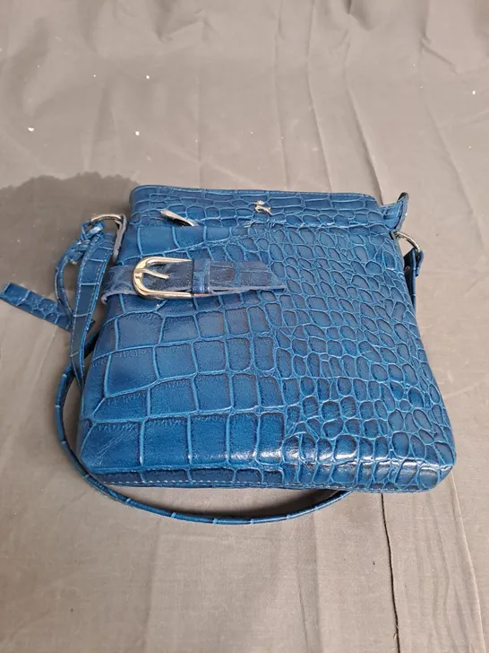 ASHWOOD MEDIUM JOANI BUCKLE LEATHER CROC CROSSBODY BAG