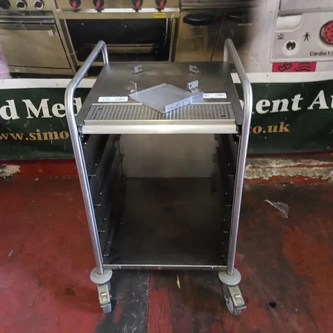 COMMERCIAL STAINLESS STEEL CATERING TROLLEY 