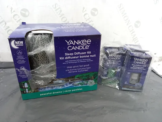 YANKEE SLEEP DIFFUSER KIT WITH 3 REFILLS