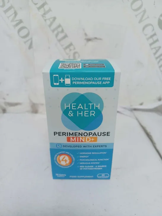 BOXED HEALTH & HER PERIMENOPAUSE MIND+ FOOD SUPPLEMENT