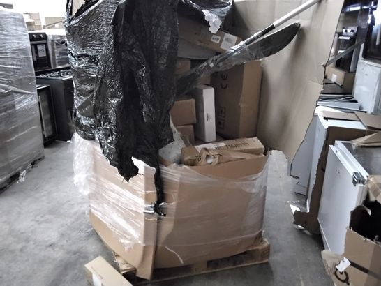 PALLET OF ASSORTED PRODUCTS TO INCLUDE; GOLMEZIL OIL FREE AIR FRYER, VPCOK STAND MIXER, SITE LIGHT, MARTIAN DREAMS AND SERVING CART