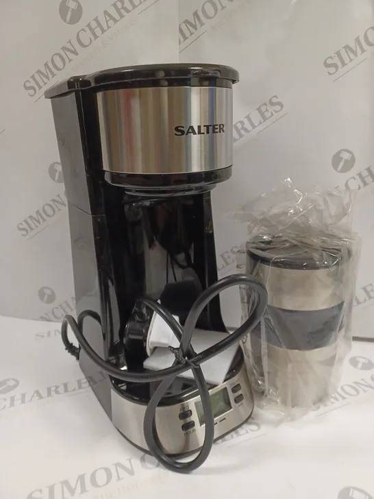 SALTER DIGITAL COFFEE MAKER WITH TRAVEL MUG