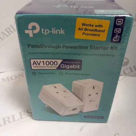 BOXED AND SEALED TP-LINK PASSTHROUGH POWERLINE STARTER KIT 