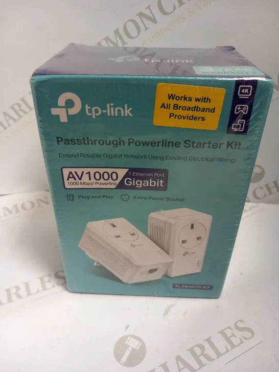 BOXED AND SEALED TP-LINK PASSTHROUGH POWERLINE STARTER KIT 