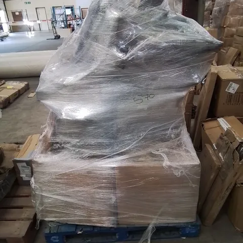 PALLET CONTAINING VARIOUS BOXED FURNITURE PARTS AND OTHER HOUSEHOLD ITEMS ETC.