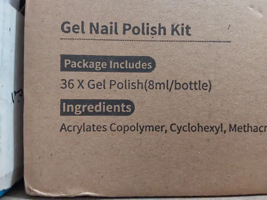 BOX OF APPROXIMATELY 6X AILLSA GEL NAIL POLISH KITS - APPROXIMATELY 6X 8ML NAIL POLISH PER KIT (1 BOX)