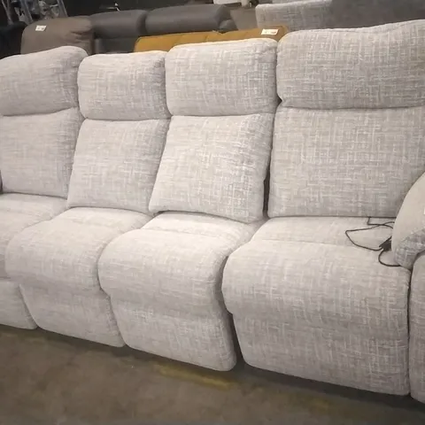 QUALITY BRITISH MANUFACTURED DESIGNER G PLAN KINGSBURY 4 SEATER ELECTRIC RECLINING DOUBLE B102 SHORE OATMEAL 