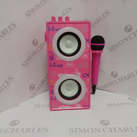 BOXED BARBIE TRENDY PORTABLE BLUETOOTH SPEAKER WITH MICROPHONE 
