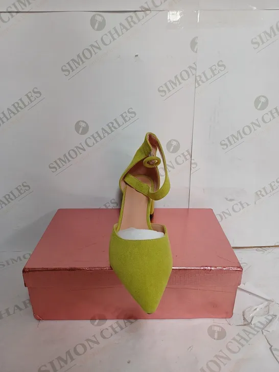 UNBRANDED LIME GREEN PLATFORM LEATHER SHOES - EU 38