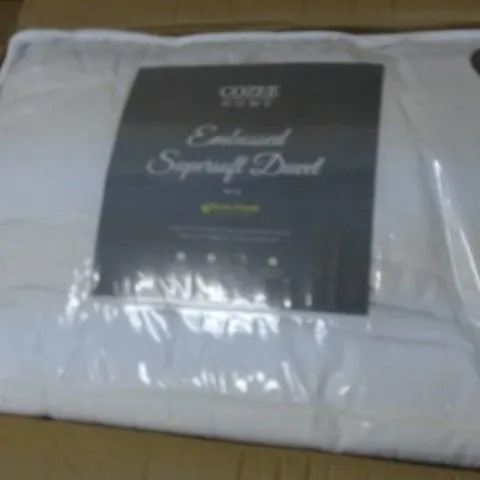COZEE HOME EMBOSSED SUPERSOFT 10.5 TOG DUVET- KING SIZE 