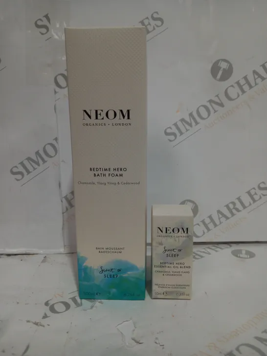 NEOM BEDTIME HERO BATH FOAM AND ESSENTIAL OIL