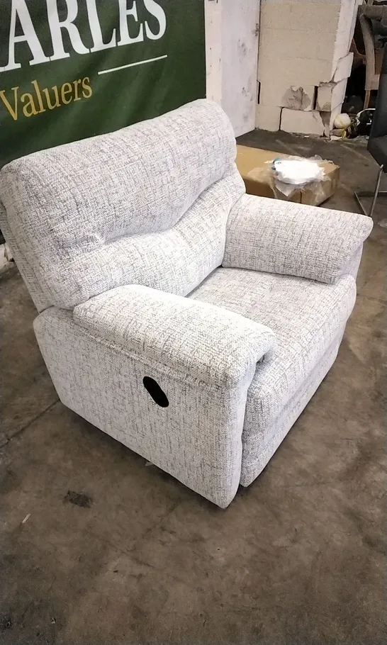 QUALITY BRITISH DESIGNED & MANUFACTURED G PLAN STRATFORD MANUAL RECLINER ARMCHAIR HARBOUR SLATE FABRIC