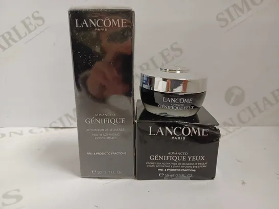 2 LANCOME ITEMS INCLUDING GENIFIQUE YOUTH ACTIVATING CONCENTRATE (SEALED 30ML) AND YOUTH ACTIVATING & LIGHT INFUSING EYE CREAM (15ML)