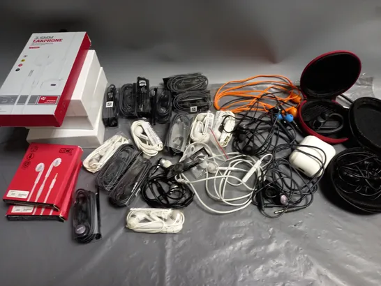 BOX OF APPROXIMATELY 20 ASSORTED IN EAR EARPHONES AND BUDS