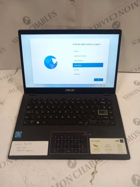 ASUS CELERON N4020 4GB RAM 128GB EMMC 