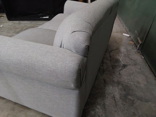 DESIGNER METAL ACTION SOFA BED GREY FABRIC 