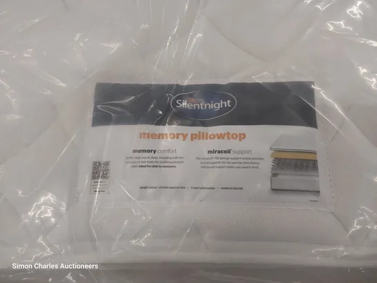 QUALITY BAGGED SILENTNIGHT 4'6" DOUBLE MEMORY PILLOWTOP MATTRESS 