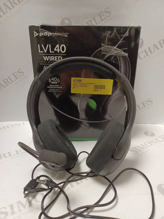 PDP MICROSOFT: LVL40 STEREO WIRED HEADSET BLACK