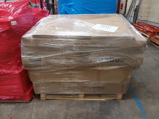 PALLET OF ASSORTED HOUSEHOLD ITEMS AND CONSUMER PRODUCTS TO INCLUDE; EUROPEAN FOLDING BATHTUB. WARDROBE, BOXED FURNITURE ETC 