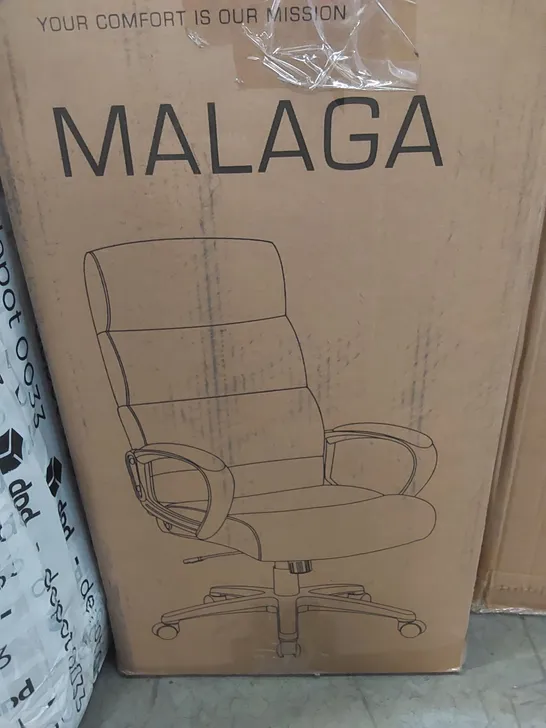 BOXED MALAGA OFFICE CHAIR - BLACK 