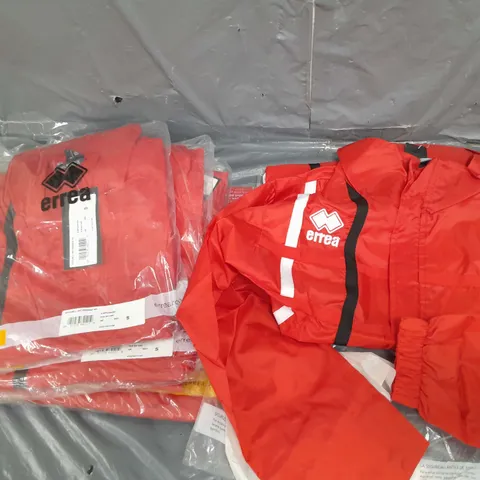 LOT OF FOUR RED ERREA RAIN COATS SIZE 2SS