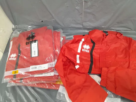 LOT OF FOUR RED ERREA RAIN COATS SIZE 2SS