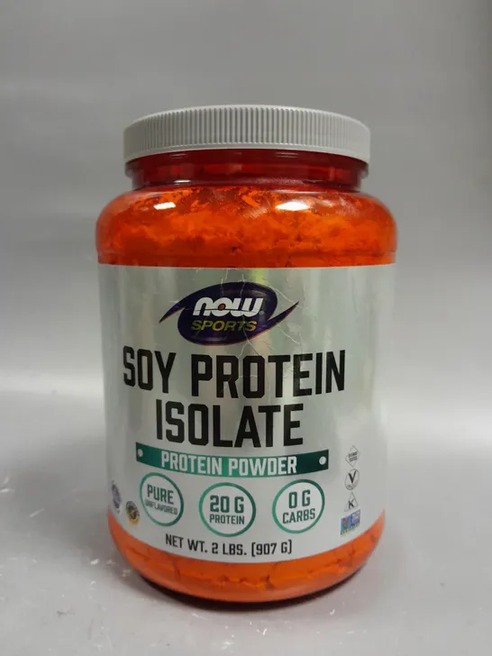 SEALED NOW SPORTS SOY PROTEIN ISOLATE PROTEIN POWDER - UNFLAVOURED - 907G 