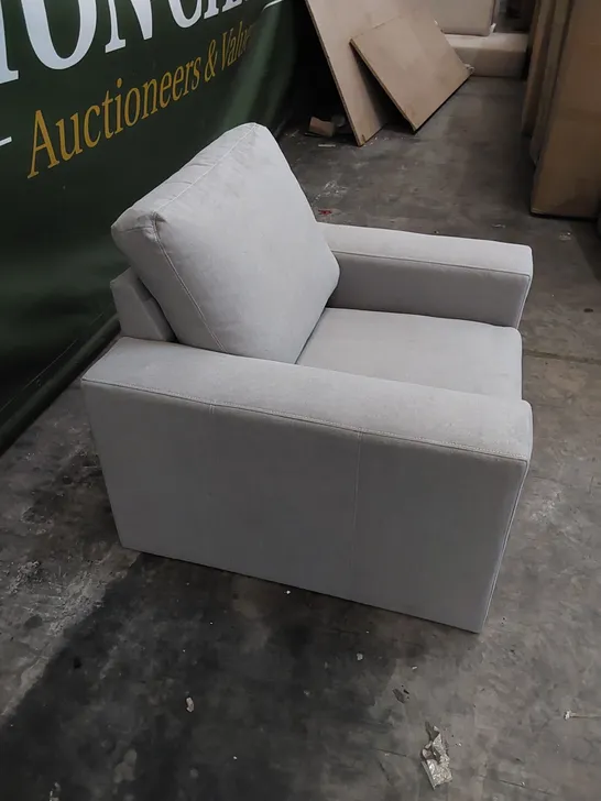 DESIGNER FABRIC UPHOLSTERED ARMCHAIR 