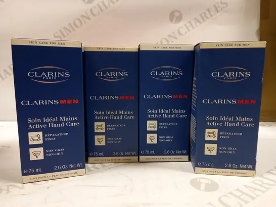 BUNDLE OF APPROX 8 CLARINS PARIS MENS ACTIVE HAND CARE 8 X 75ML