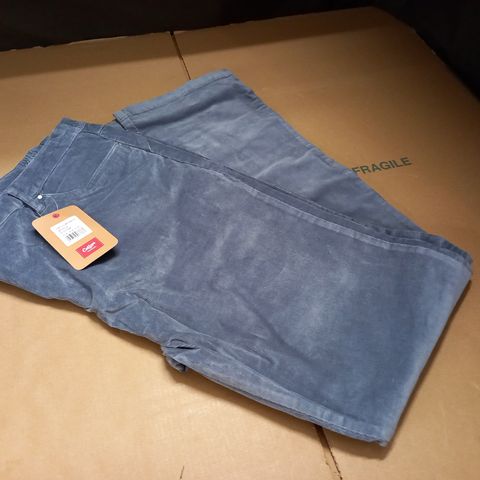 COTTON TRADERS STRETCH CORD JEANS IN ASH BLUE - UK 18