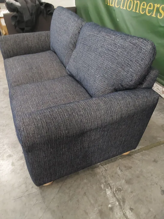 DESIGNER FABRIC UPHOLSTERED 2-SEATER SOFA 