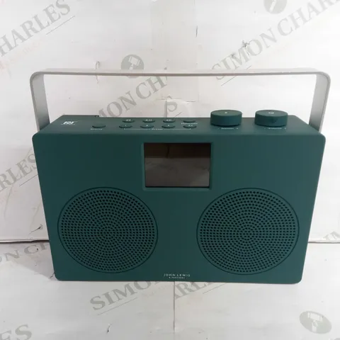 JOHN LEWIS ANYDAY SPECTRUM DUO II DAB/DAB+/FM NFC DIGITAL RADIO, MALLARD GREEN