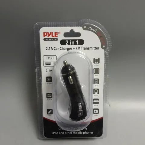 BOXED PYLE PLMP2A 2.1A CAR CHARGER AND FM TRANSMITTER