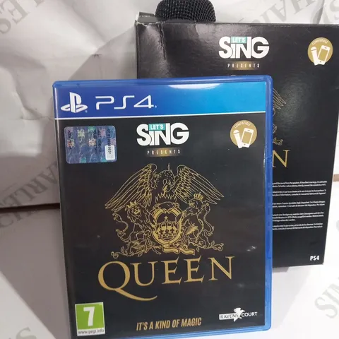 PLAYSTATION 4 LETS SING PRESENTS QUEEN ITS A KIND OF MAGIC WITH MICROPHONE