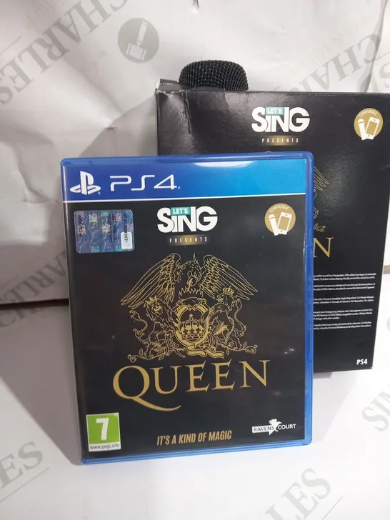 PLAYSTATION 4 LETS SING PRESENTS QUEEN ITS A KIND OF MAGIC WITH MICROPHONE