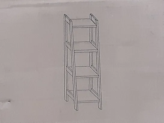 BOXED 4 TIER TAPER SHELF IN WHITE 