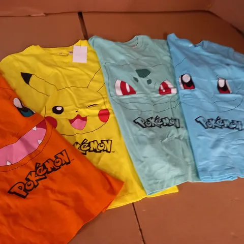 LOT OF 4 H&M POKEMON T-SHIRTS - 8/10 YRS