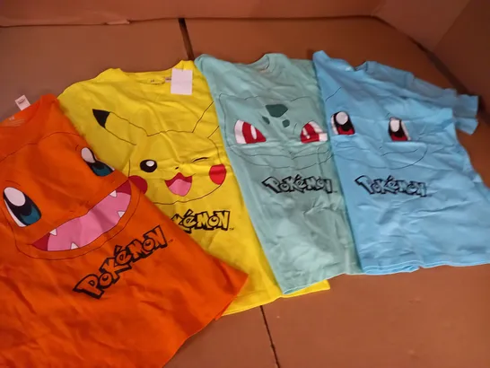 LOT OF 4 H&M POKEMON T-SHIRTS - 8/10 YRS