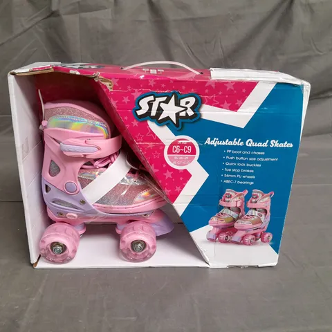 STAR ADJUSTABLE QUAD SKATES - SIZE C6-C9