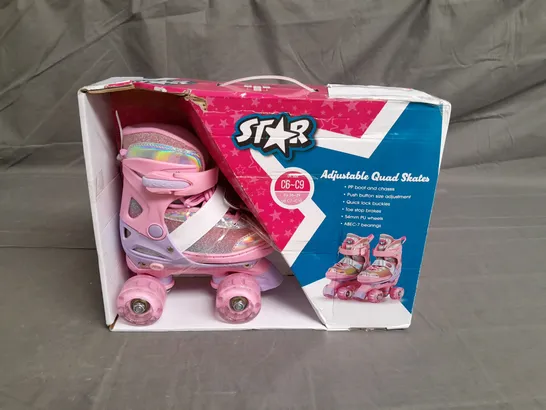 STAR ADJUSTABLE QUAD SKATES - SIZE C6-C9