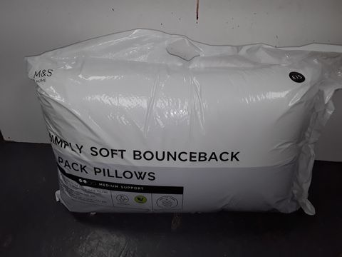 PAIR OF M&S BOUNCE BACK PILLOWS