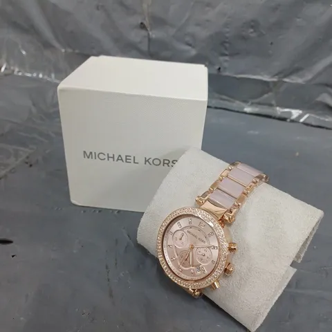 MICHAEL KORS PARKER ROSE GOLD STAINLESS STEEL WRIST WATCH