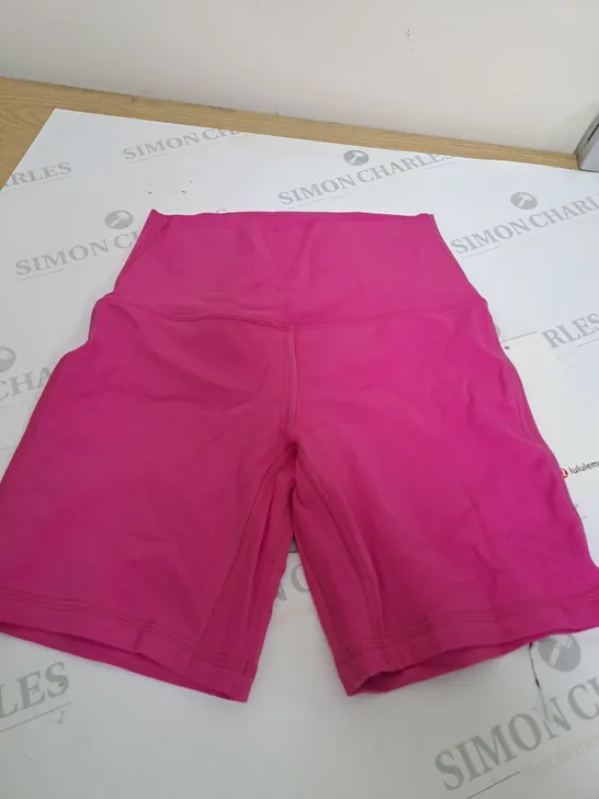 LULUMELON PINK GYM SHORTS SIZE 4