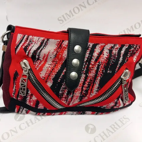 KENZO NULON AND CALFSKIN CLUTCH BAG