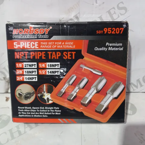 HORUSDY SDY 95207 5 PIECE NPT PIPE TAP SET