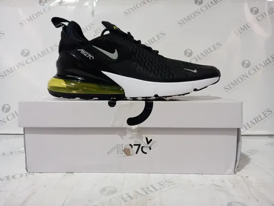 BOXED PAIR OF NIKE AIR MAX 270 SHOES IN BLACK UK SIZE 10