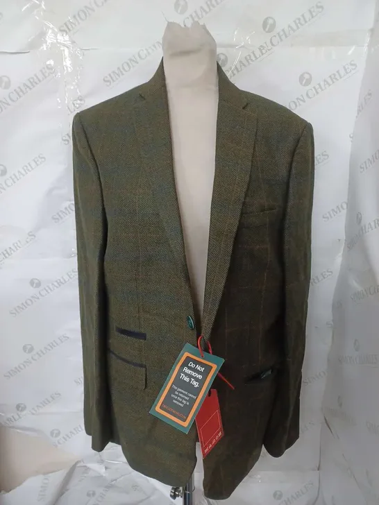 MASTER TAILORS GREEN TWEED BLAZER - 40R