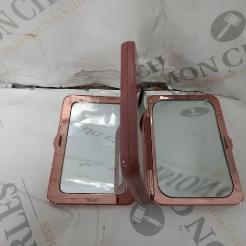 DUAL MIRROR FROM SIMPLYBEAUTY BLUSH/ROSE GOLD