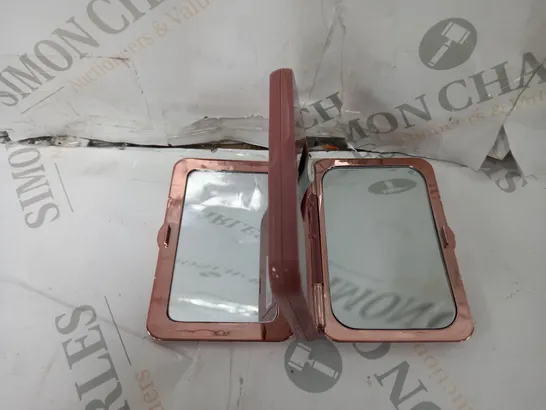 DUAL MIRROR FROM SIMPLYBEAUTY BLUSH/ROSE GOLD