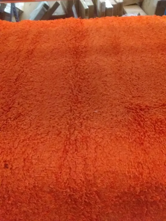 EMYRI THICK SHAGGY ORANGE RUG - 160 X230CM